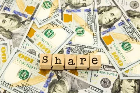 New edition 100 dollar banknotes, money for share and donation concept Stock Photos