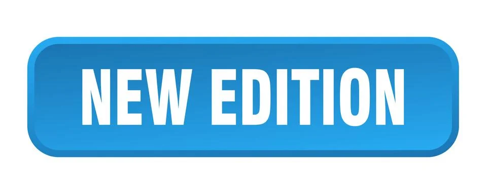 New edition button. new edition square 3d push button Illustrazione stock
