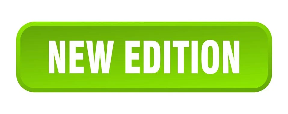 New edition button. new edition square 3d push button Stock Illustration