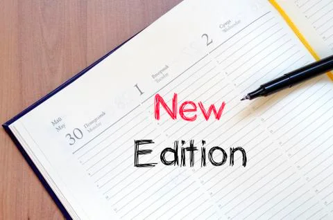 New edition concept on notebook Stock Photos