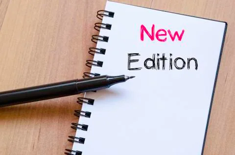 New edition concept on notebook Stock Photos