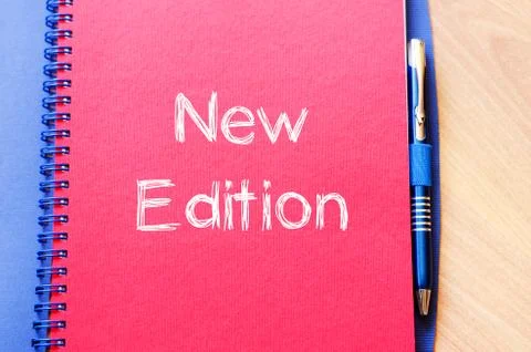 New edition concept on notebook Stock Photos