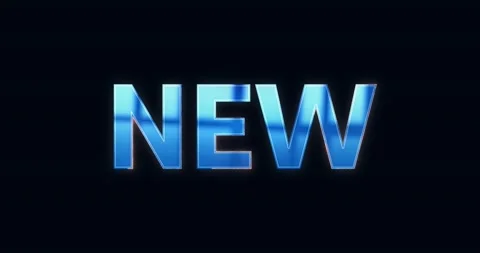 New. Electric lightning text. Logotype Stock Footage 135722050