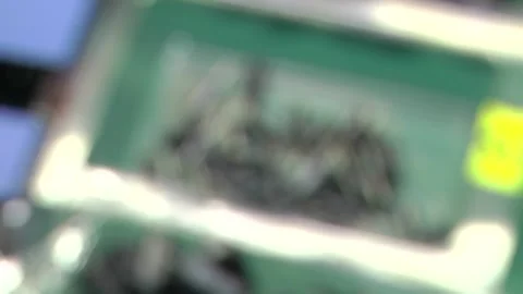 New electrolytic capacitors are in plastic containers Stock-Footage 117567329