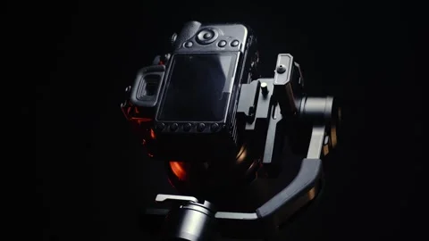 New electronic gyroscopic stabilizer for small Stock Footage 330339633