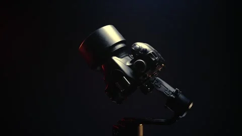 New electronic gyroscopic stabilizer for small Stock Footage 330339825