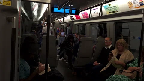 New Elizabeth Line train interior. Stock Footage 199604717