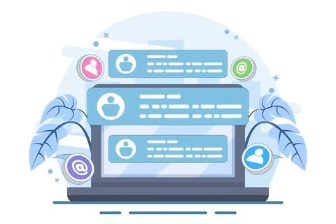 New Email Concept displayed on computer screen, email marketing. Stock Illustration