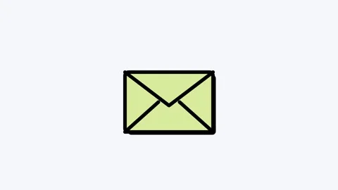 New Email Message Icon With Notification Badge Video stock 342585159