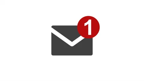 New email message notification on smartphone device. Opening the email. Stock Footage 87374716