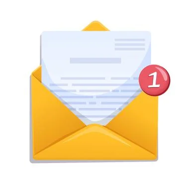 New email notification icon concept. Vector illustration Stock Illustration