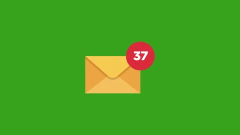 New email notification icon motion animation Stock Footage 230923227