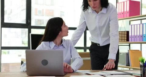 New employee asks about enterprise application software getting useful Video stock 243267988