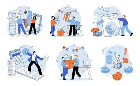 New employee. The recruitment process involves identifying and selecting best イラスト素材