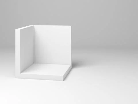 New empty box package mockup. 3d rendering Stock Illustration