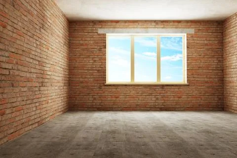 New empty room 3d Stock Illustration