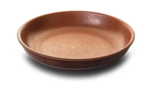 New empty round plate Stock Photos
