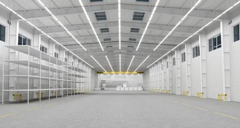 New empty warehouse or factory or shop Stock Illustration