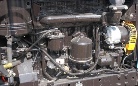 The new engine tractor Foto stock