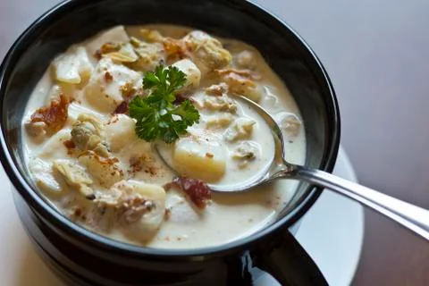 New england clam chowder Foto stock