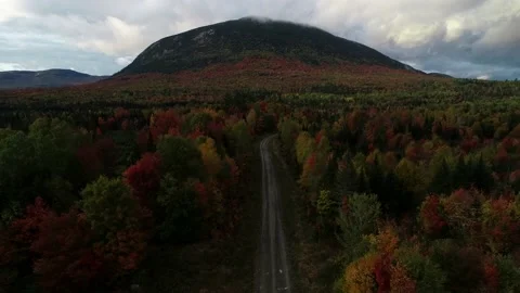 New England Fall Foliage Drone 4K Stock Footage 138180859