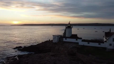 New England Lighthouse Stockbeeldmateriaal 244230611