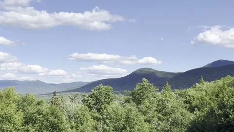 New England summer forest and clouds Stock Footage 284875428