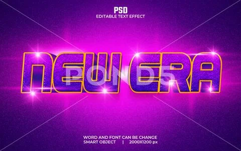 New Era 3D Text effect - Template PSD PSD Template
