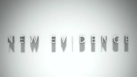New evidence 3D title animation with shadows on a white background Stock Footage 297906183