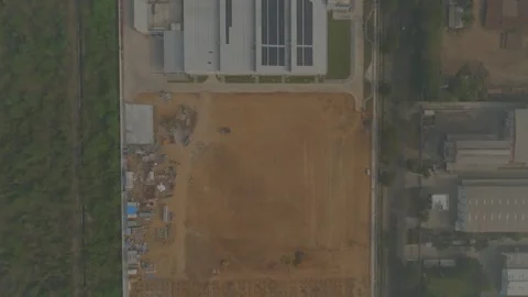 New factory setup  and Solar panel installation in roof top Stock Footage 272408360