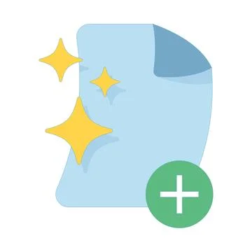 New file concept empty status single icon. to upload or add files. Stock Illustration