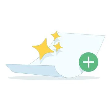 New file concept empty status single icon. to upload or add files. Stock Illustration