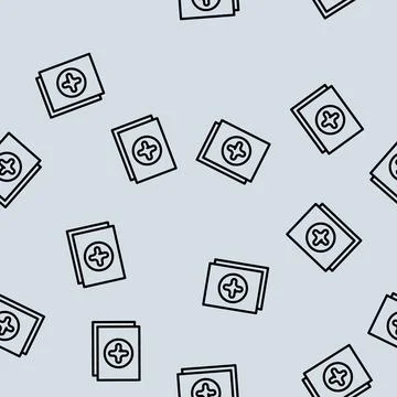 New file line vector seamless pattern Illustrazione stock