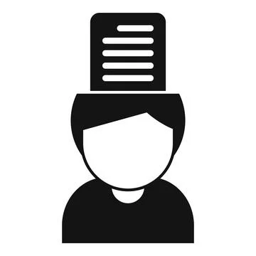 New file memory icon simple vector. Person work Illustrazione stock