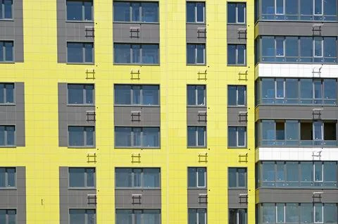 New finished apartment complex Stock Photos
