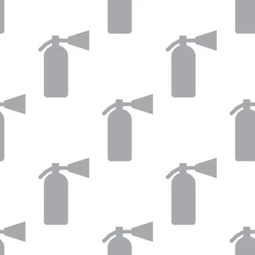 New Fire extinguisher seamless pattern Illustrazione stock