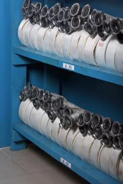 New fire hoses Stock Photos