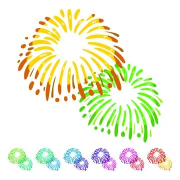 New firework cartoon vector graphic Stock Illustration