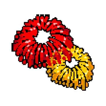New firework pixel art vector illustration Stock Illustration