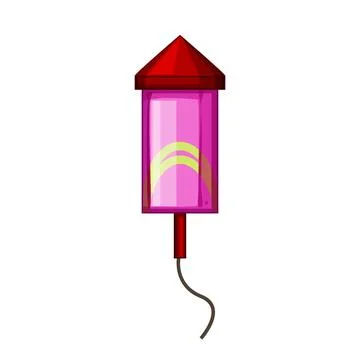 New firework rocket cartoon vector illustration Stock Illustration