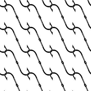New fishing hook pattern seamless vector 스톡 일러스트