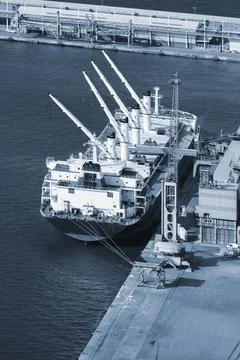 New floating crane Stock Photos