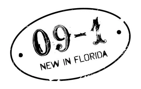 New In Florida rubber stamp Stock Illustration