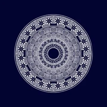 New flower mandala designs vector illustration Stock Illustration
