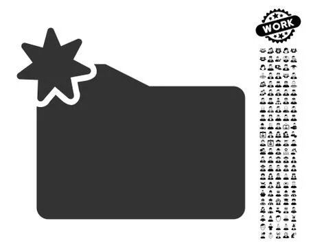 New Folder Icon with Work Bonus Stock Illustration