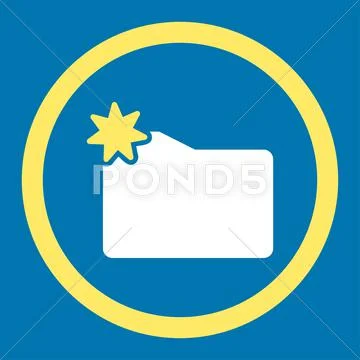 New Folder Rounded Vector Icon Stock Illustration