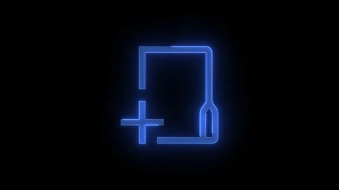 New folder stroke icon glowing neon animation Stock Footage 289449482