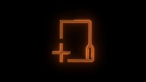 New folder stroke icon glowing neon animation Stock Footage 289449490