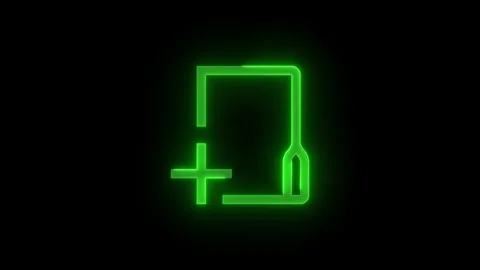 New folder stroke icon glowing neon animation Stock Footage 289449505