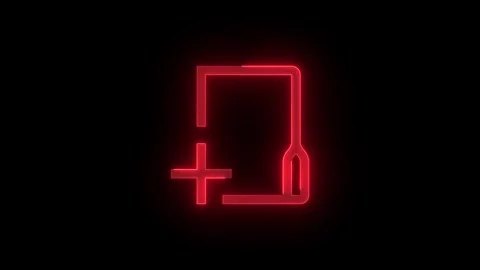 New folder stroke icon glowing neon animation Stock Footage 289449537